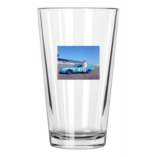 1969 Nascar Driver Richard Petty Photo Stp Winston Cup Pint Beer Drinking Glass