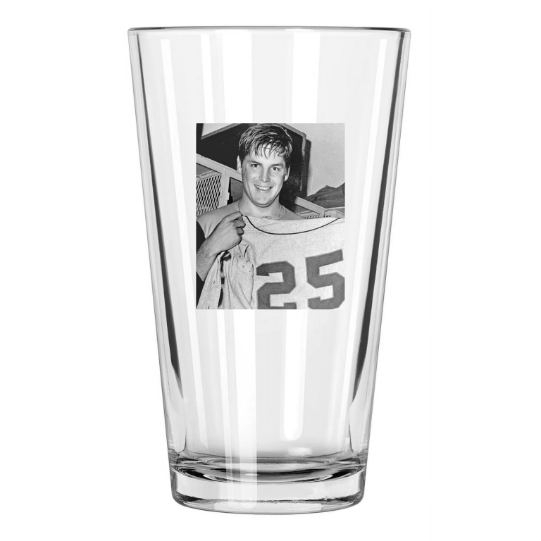 1969 New York Mets Tom Seaver Photo Baseball 25Th Win Pint Beer Drinking Glass