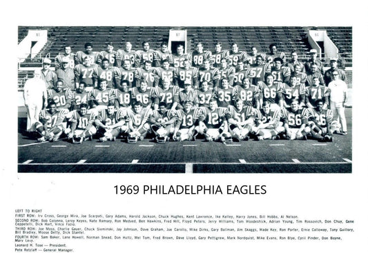 1969 Philadelphia Eagles Team Photo Football Nfl Picture