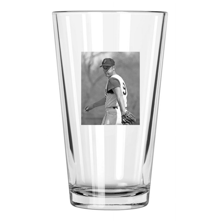 1969 Pittsburgh Pirates Bill Mazeroski Photo Hof 2001 Pint Beer Drinking Glass