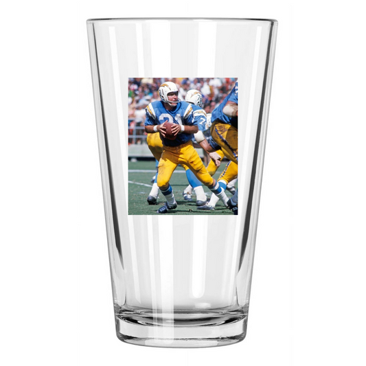 1969 San Diego Chargers John Hadl Photo Football 1 Pint Beer Drinking Glass