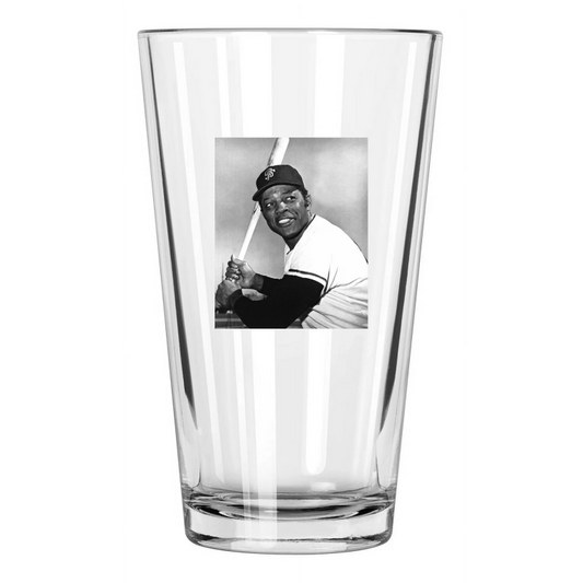 1969 San Francisco Giants Willie Mays Photo Hof 79 Pint Beer Drinking Glass