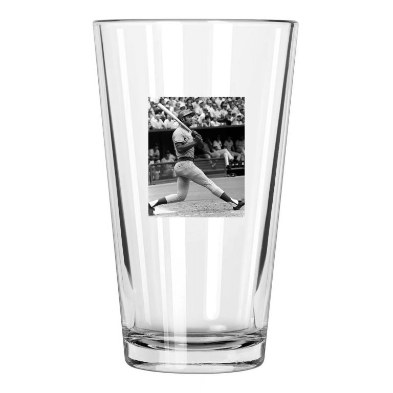 1970 Chicago Cubs Billy Williams Photo Baseball Swing Pint Beer Drinking Glass