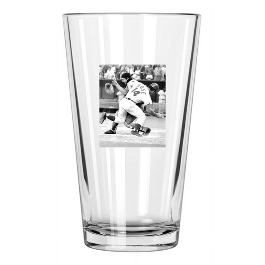 1970 Cincinnati Reds Pete Rose All Star Game Ray Fosse 2 Pint Beer Glass