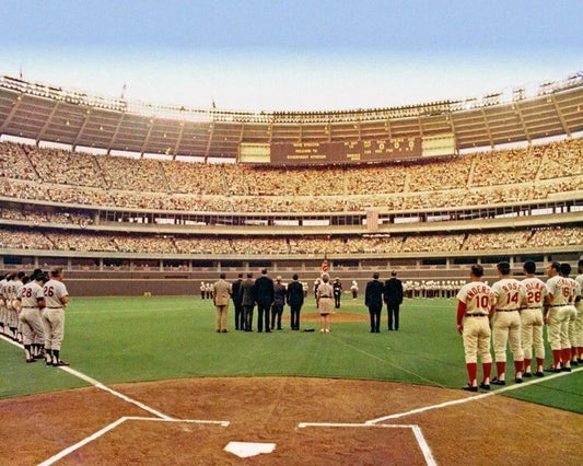 1970 Cincinnati Reds Riverfront Stadium Glossy Magnet Opening Day Print