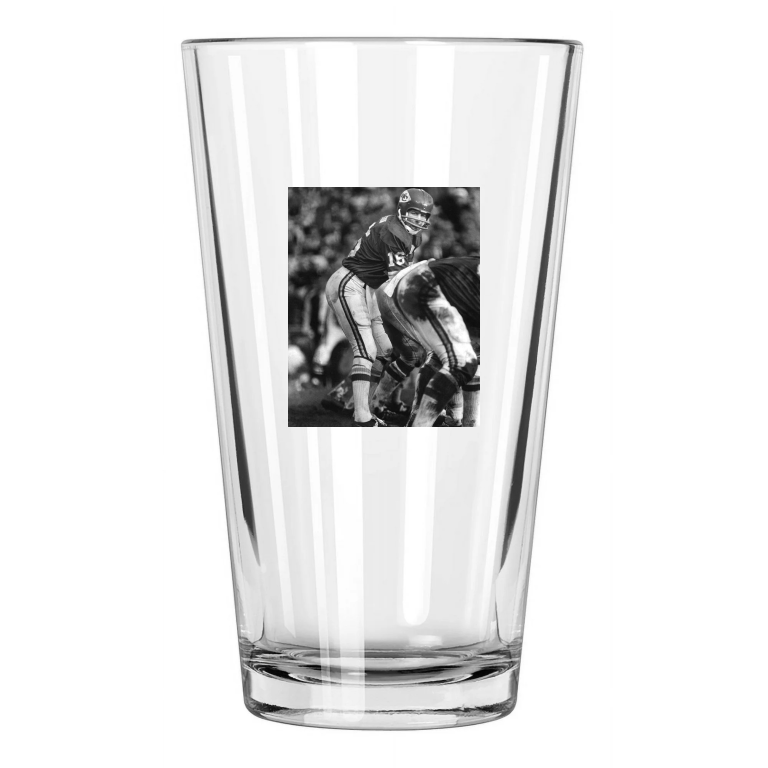 1970 Kansas City Chiefs Len Dawson Photo Football Pint Beer Drinking Glass