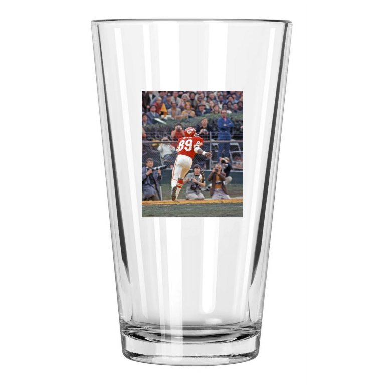 1970 Kansas City Chiefs Otis Taylor Photo Super Bowl Iv Pint Beer Drinking Glass