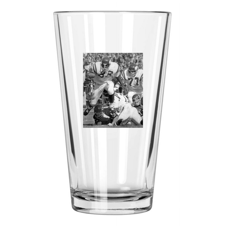 1970 Minnesota Vikings Alan Page Vs Chicago Photo Pint Beer Drinking Glass