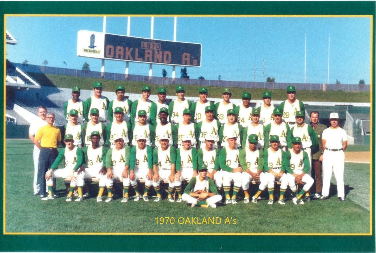 1970 Oakland Athletics A'S Team Keychain Mlb Baseball Picture