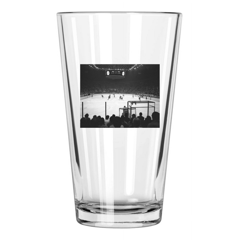 1970 Oakland Seals Coliseum Arena Photo Pint Beer Drinking Glass
