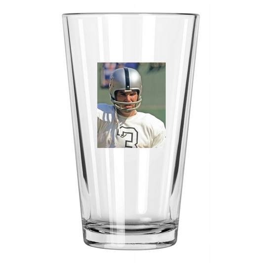 1970 Oakland Raiders Daryle Lamonica Photo Football Pint Beer Drinking Glass