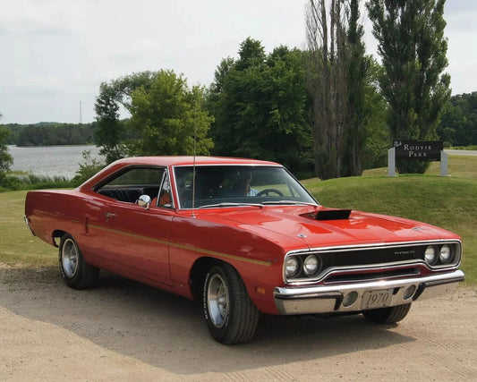 1970 Plymouth Roadrunner Classic American Muscle Car Picture Keychain