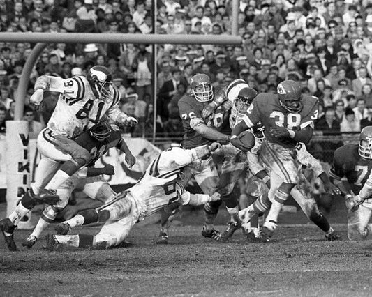 1970 Purple People Eaters Vs Kansas City Chiefs Glossy Photo Super Bowl Iv