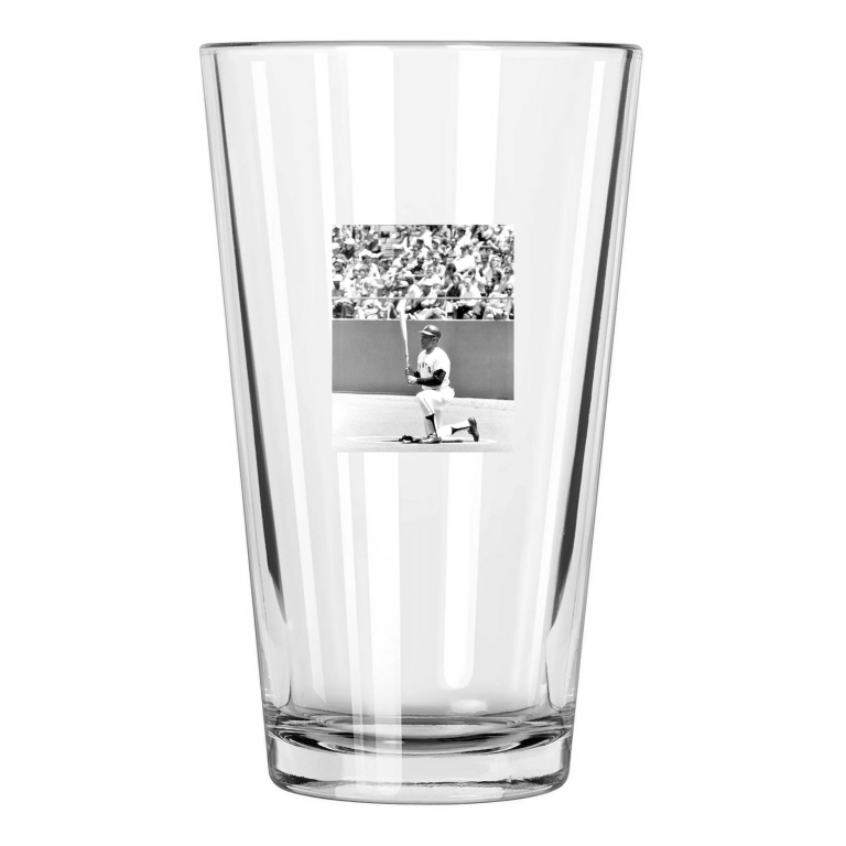 1970 San Francisco Giants Willie Mays Photo Baseball Pint Beer Drinking Glass