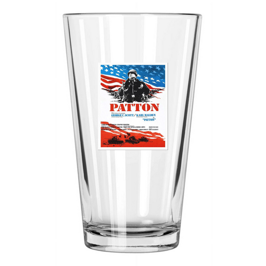 1970 War Film Patton Photo Artwork George C Scott Pint Beer Drinking Glass