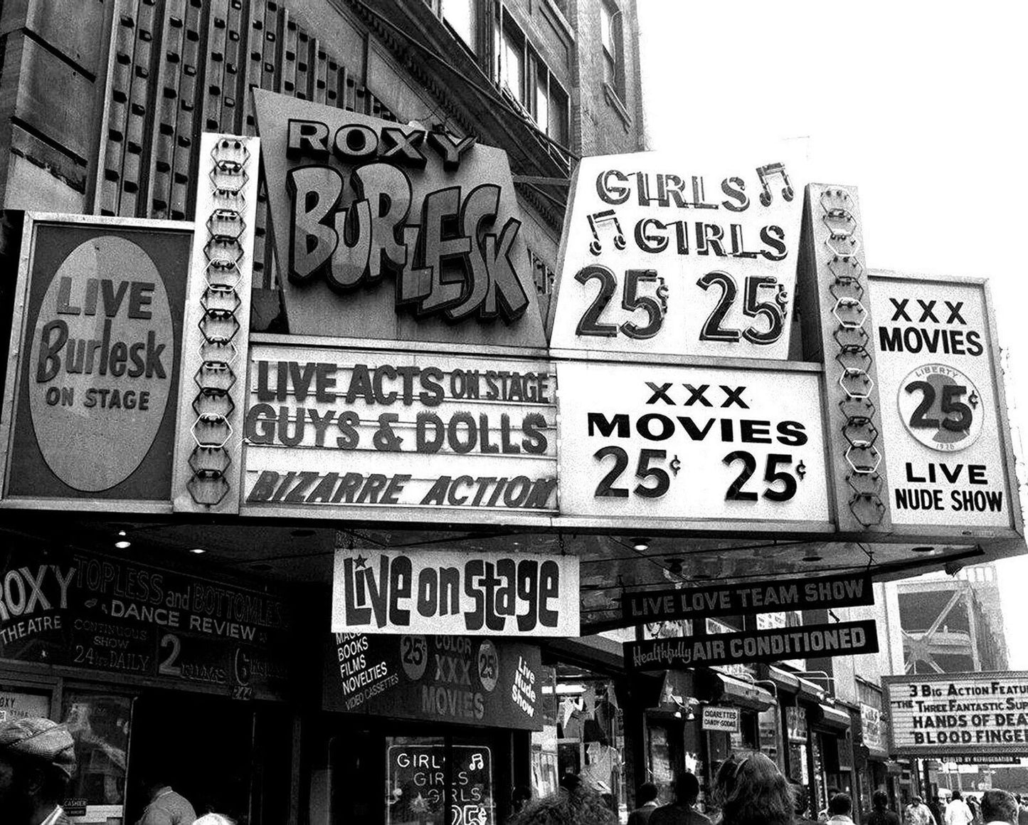 1970S Times Square New York X Rated Adult Marquis Classic Picture Magnet