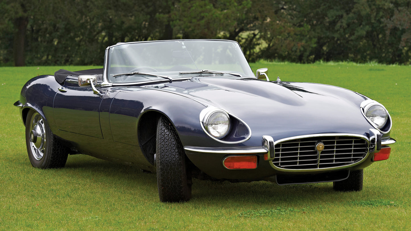 Jaguar E Type V12 Open Two Seater Uk Hd Art Print Poster