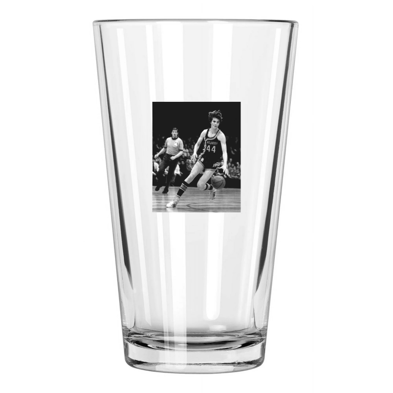 1971 Atlanta Hawks Pete Maravich 'Pistol Pete' Basketball Pint Beer Glass