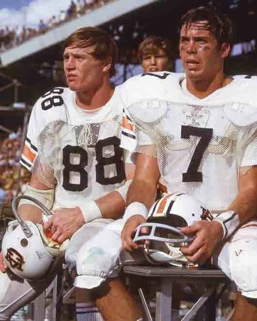 1971 Auburn Tigers Pat Sullivan And Terry Beasley Glossy Photo Print Poster