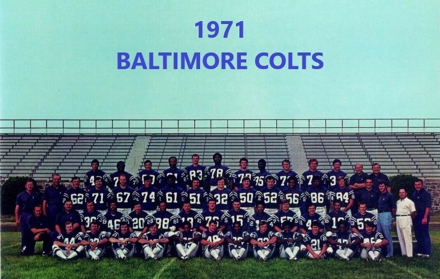 1971 Baltimore Colts Team Photo Football Picture Nfl 300 Piece Jigsaw Puzzle