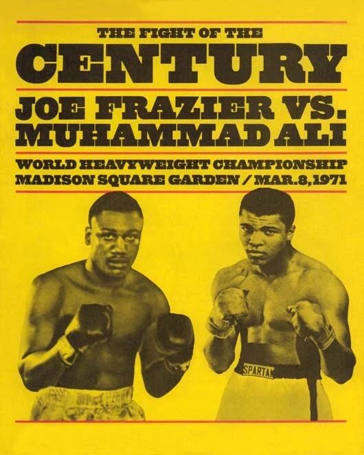 1971 Boxing Muhammad Ali & Joe Frazier Glossy Keychain Title Fight I Keychain