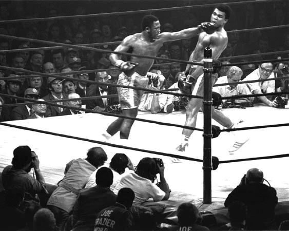1971 Boxing Muhammad Ali And Joe Frazier Glossy Photo Title Fight I Poster