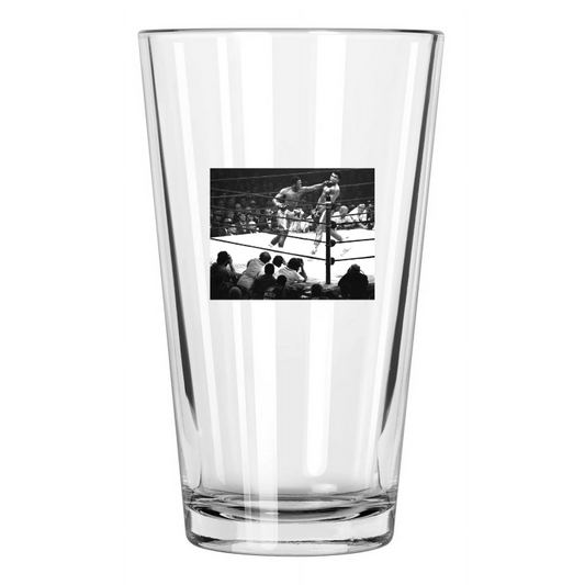 1971 Boxing Muhammad Ali And Joe Frazier Title Fight I Pint Beer Drinking Glass