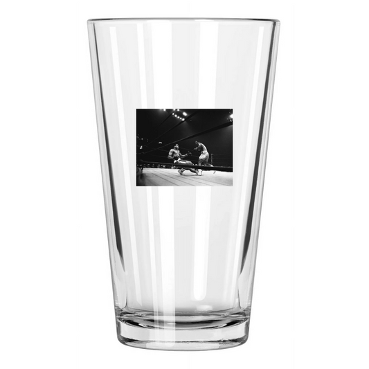 1971 Boxing Muhammad Ali Vs Joe Frazier Title Fight I Pint Beer Drinking Glass