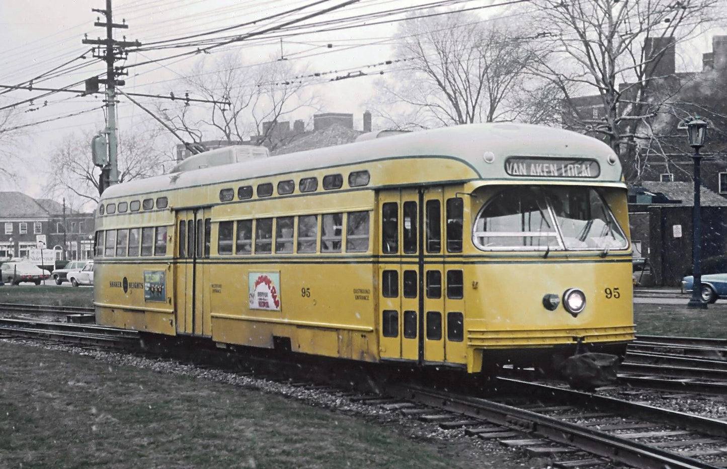 1971 Cleveland Shaker Heights Rapid Transit Bus Vintage Photo Picture