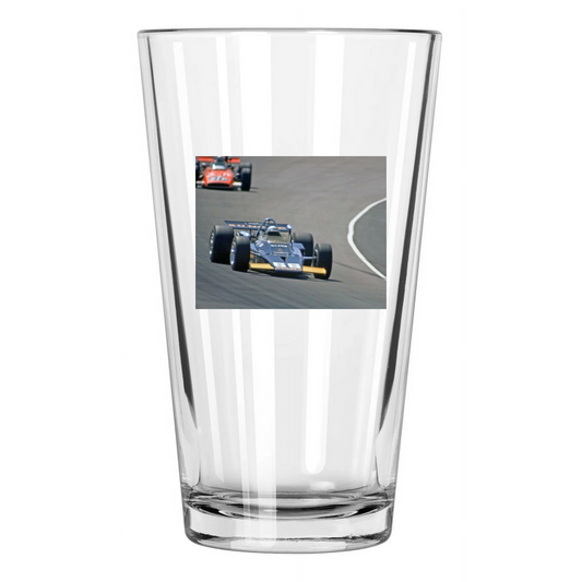 1971 California 500 Mark Donohue Ontario Speedway Sunoco Pint Beer Glass