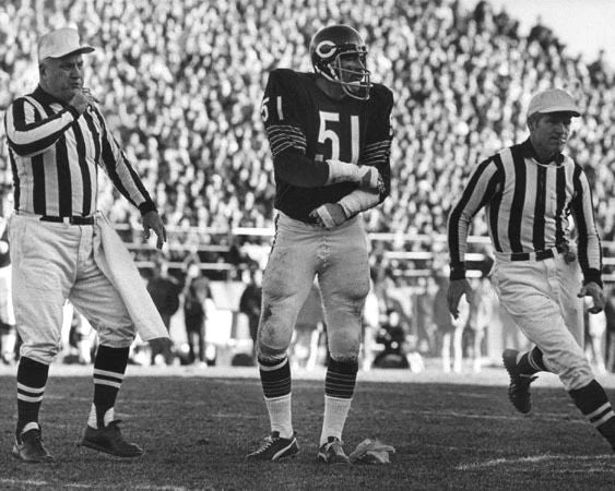 1971 Chicago Bears Dick Butkus Glossy Photo Nfl Football Print Poster