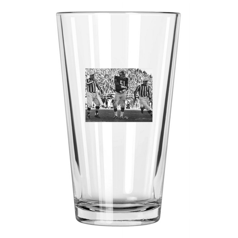 1971 Chicago Bears Dick Butkus Photo Nfl Football Pint Beer Drinking Glass