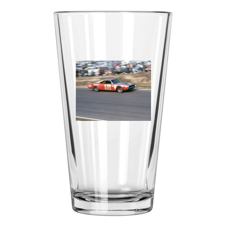 1971 Coca Cola Dodge Bobby Allison Bob Riverside Raceway Pint Beer Glass