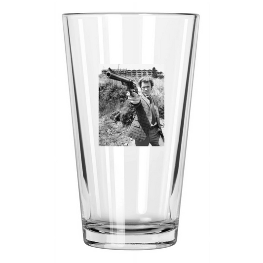 1971 Dirty Harry Photo Clint Eastwood Harry Callahan Pint Beer Drinking Glass
