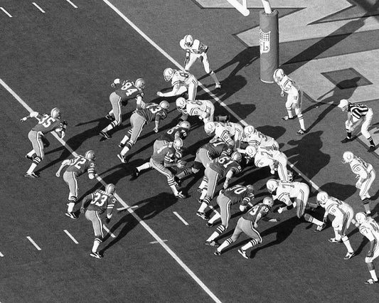 1971 Dallas Cowboys Vs Baltimore Colts Glossy Photo Super Bowl V Print