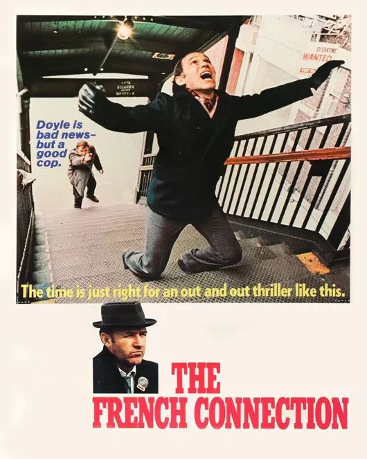 1971 Gene Hackman The French Connection Glossy Photo Poster Artwork Print