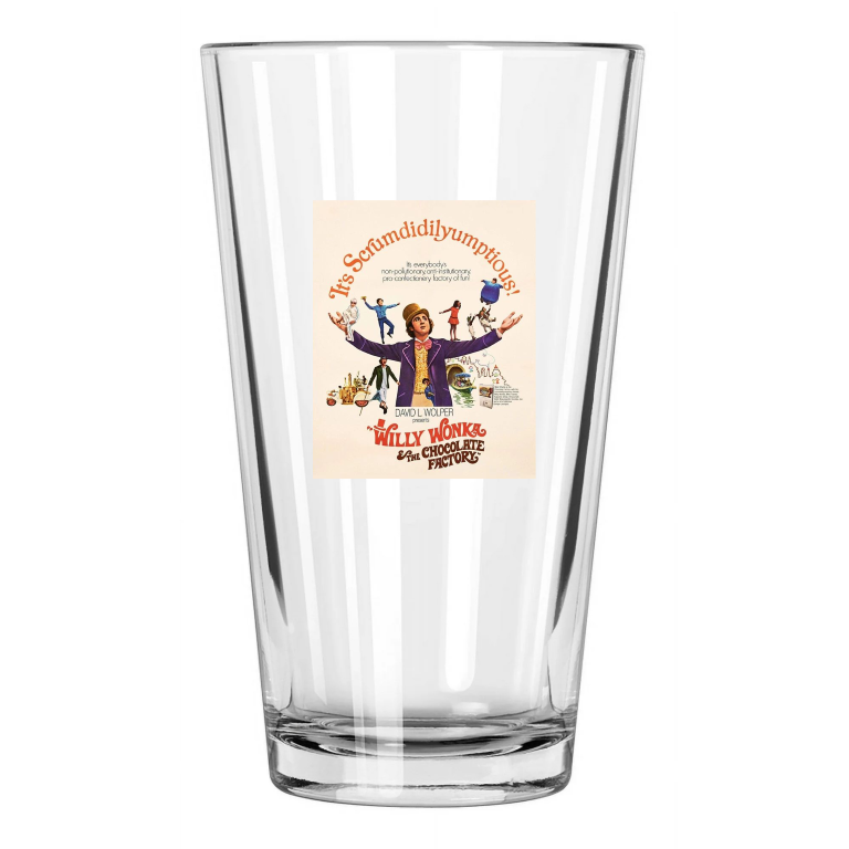 1971 Gene Wilder 'Willy Wonka And The Chocolate Factory' Pint Beer Glass