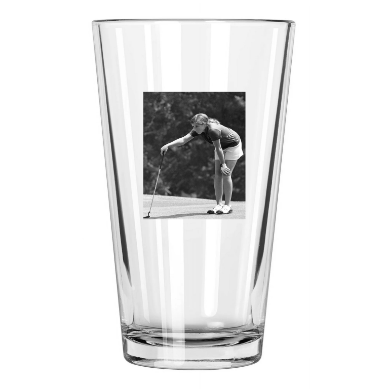 1971 Golfer Hollis Stacy U.S. Girls Junior Championship Pint Beer Drinking Glass