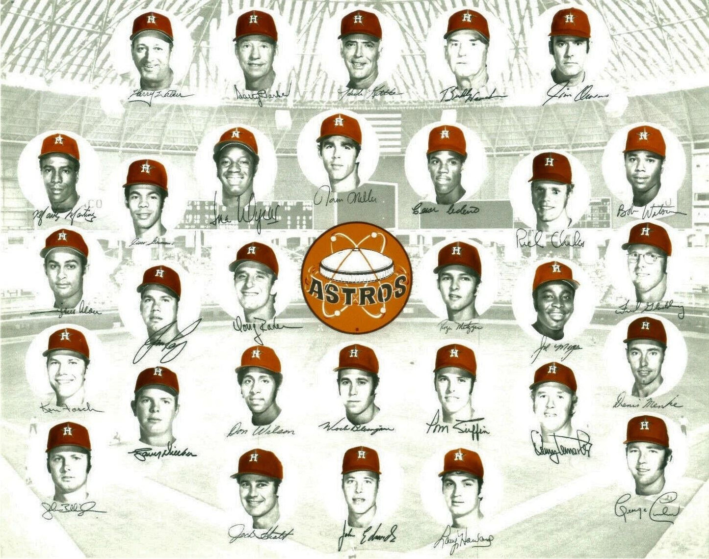 1971 Houston Astros Team Keychain Baseball Picture Mlb