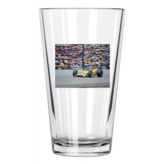 1971 Indy Racecar Driver Joe Leonard Indianapolis 500 Pint Beer Drinking Glass