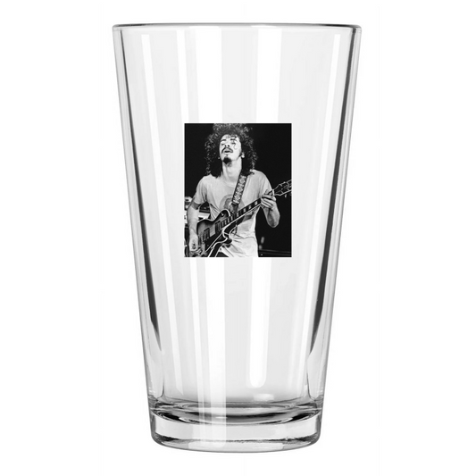 1971 Latin Singer, Guitarist Carlos Santana Photo Ghana Pint Beer Drinking Glass