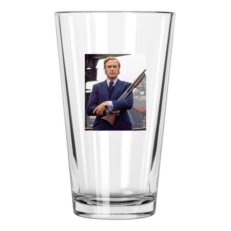 1971 Movie Film Get Carter Photo Michael Caine Pint Beer Drinking Glass