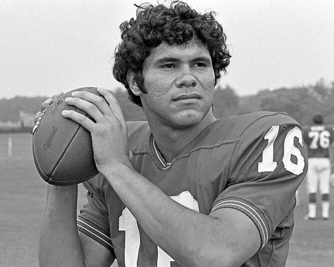 1971 New England Patriots Jim Plunkett Glossy Photo Football Print Poster