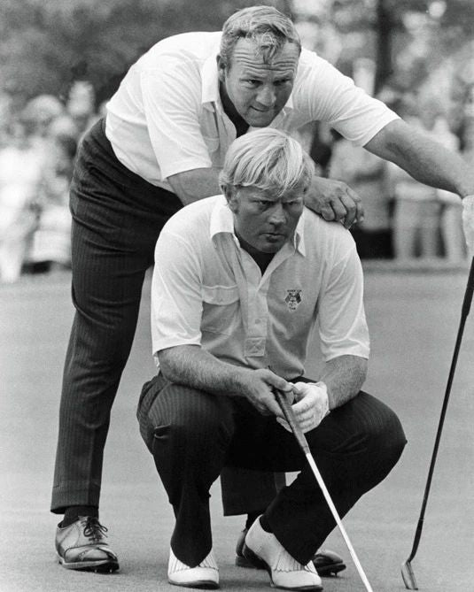 1971 Ryder Cup Jack Nicklaus & Arnold Palmer Glossy PGA Photo Poster