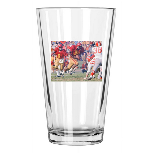 1971 Sam Cunningham Usc Trojans Vs Washington State Pint Beer Drinking Glass