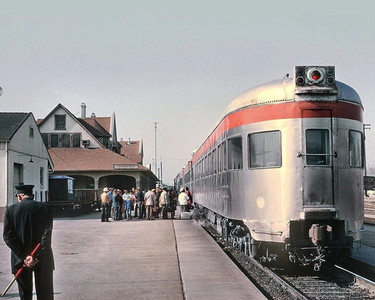 1971 Southern Pacific Railroad At Bakersfield Train Station Picture Keychain