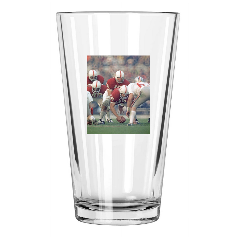 1971 Stanford Indians Jim Plunkett Photo Rose Bowl 1 Pint Beer Drinking Glass