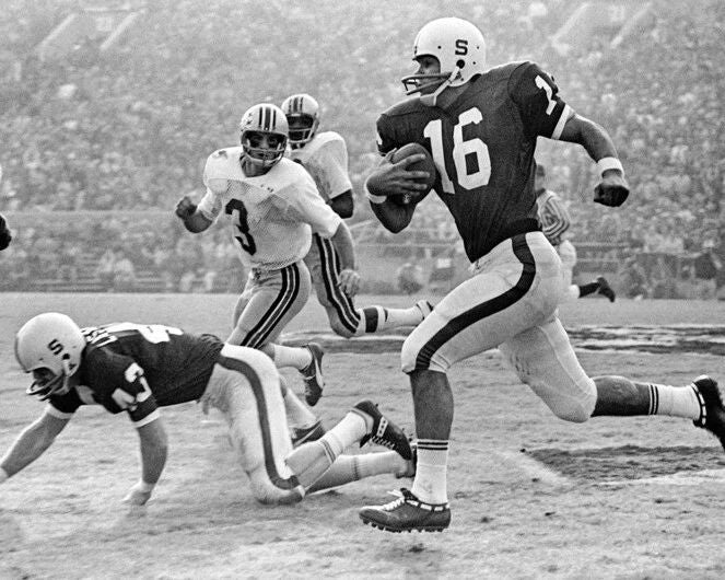 1971 Stanford Indians Jim Plunkett Glossy Keychain Print Rose Bowl Keychain 2