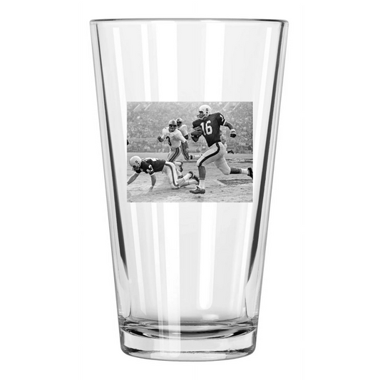 1971 Stanford Indians Jim Plunkett Photo Rose Bowl 2 Pint Beer Drinking Glass