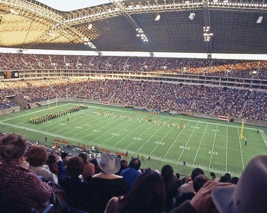 1971 Texas Stadium Glossy Keychain Keychain Dallas Cowboys Vs Cardinals Print